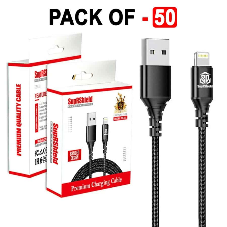 SupRShield (SP54L) 1M Braided USB Lightning Nylon Cable Cord Charger For Apple SupRShield (SP54L) 1M Braided USB Lightning Nylon Cable Cord Charger For Apple